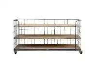 LivingStyles Eddington Iron & Mango Wood Industrial Low Display Shelf offer