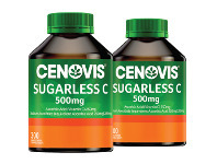 Direct Chemist Outlet Cenovis Sugarless C 500mg 300 Chewable Tablets offer