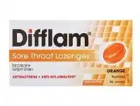 Difflam Sore Throat Lozenges Orange Flavour 16s