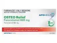 Direct Chemist Outlet Apohealth Osteo Relief Paracetamol 665mg 96 Tablets offer