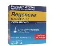 Regenova 5% Minoxidil w/v Topical Application 6 Pack