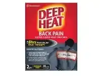 Deep Heat Back Pain Extra-Large Heat Patches 2 Pack