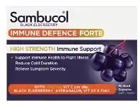 Star Discount Chemist Sambucol Black Elderberry Immune Defence Forte 30 Capsules offer