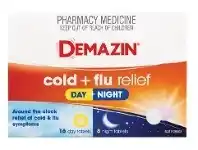 Star Discount Chemist Demazin Cold + Flu Relief Day + Night 24 Tablets offer