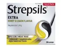Star Discount Chemist Strepsils Extra Honey & Lemon Flavour 36 Lozenges offer