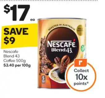 BIG W Nescafe Blend 43 Coffee 500g offer