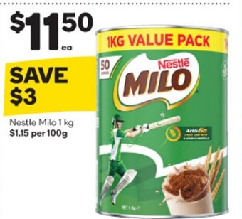 BIG W Nestle Milo 1 kg offer