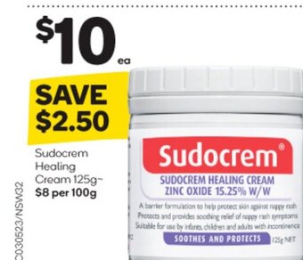 BIG W Sudocrem Healing Cream 125g- offer