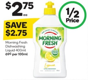 BIG W Morning Fresh Dishwashing Liquid 400ml offer