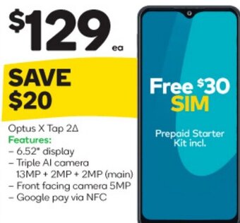 BIG W Optus X Tap 2 offer