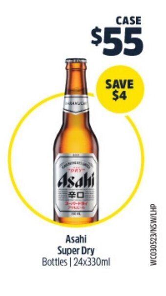 BIG W Asahi Super Dry Bottles | 24x330ml offer