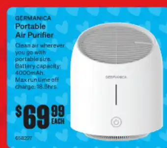 SuperCheap Auto GERMANICA Portable Air Purifier Clean air wherever you go with portable size. Battery capacity: 4000mAh. offer