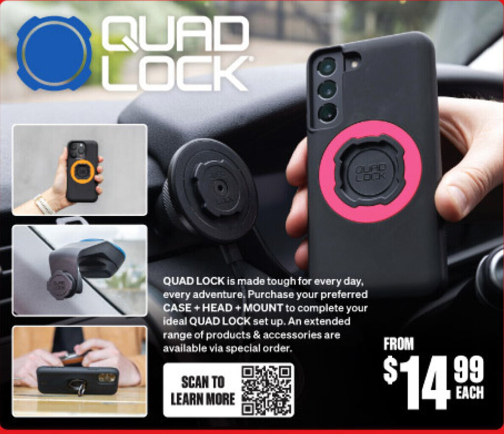 QUAD LOCK offer at SuperCheap Auto