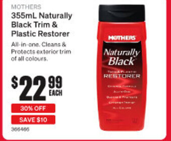 SuperCheap Auto MOTHERS 355mL Naturally Black Trim & Plastic Restorer offer