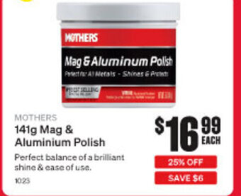 SuperCheap Auto MOTHERS 141g Mag & Aluminium Polish offer
