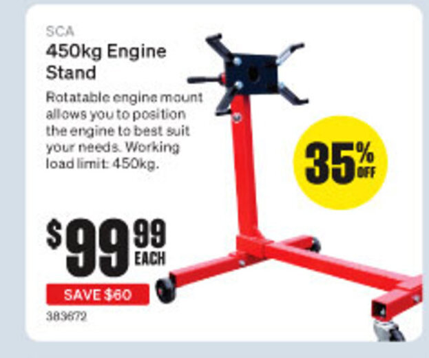 SCA 450kg Engine Stand offer at SuperCheap Auto