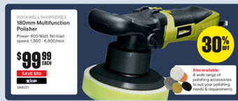 ROCKWELL SHOPSERIES 180mm Multifunction Polisher