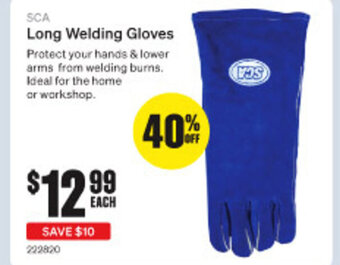 SuperCheap Auto SCA Long Welding Gloves offer