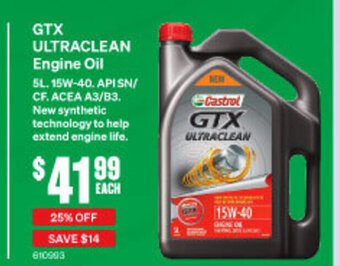 SuperCheap Auto GTX ULTRACLEAN Engine Oil offer