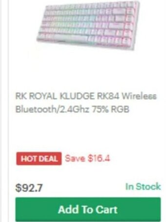 RK ROYAL KLUDGE RK84 Wireless Bluetooth/2.4Ghz 75% RGB