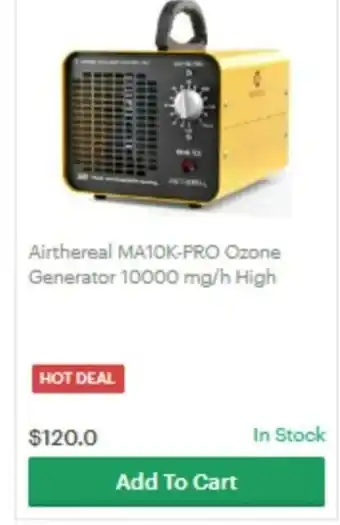 Airthereal MA10K-PRO Ozone Generator 10000 mg/h High
