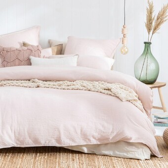 Pillow Talk Java blush washed quilt cover set by habitat offer