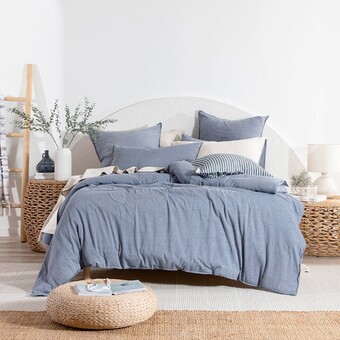 Pillow Talk Java light blue washed quilt cover set by habitat offer
