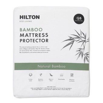 Pillow Talk Eco living bamboo mattress protector by hilton offer