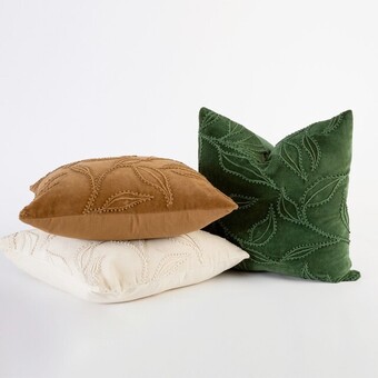 Pillow Talk Eden embroidered velvet cushion by m.u.s.e offer