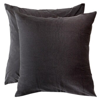 Pillow Talk Emerson black european pillowcase by habitat offer