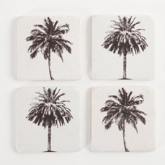 Pillow Talk Bramton palm coasters set of 4 by habitat offer