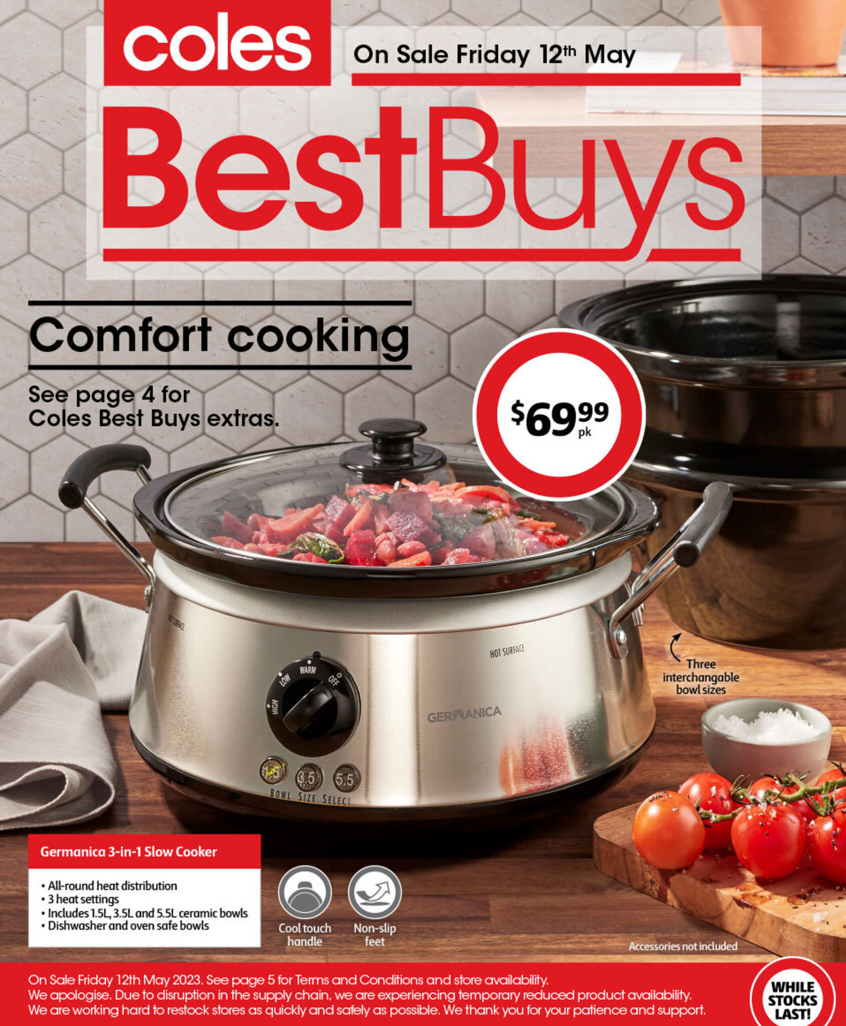 Germanica 3in1 Slow Cooker offer at Coles