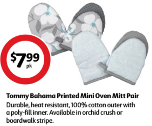 Tommy Bahama Printed Mini Oven Mitt Pair offer at Coles