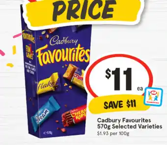 IGA Cadbury Favourites 570g offer