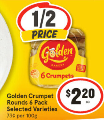 IGA Golden Crumpet Rounds 6 Pack offer