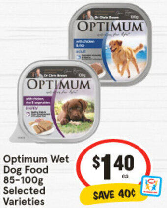 IGA Optimum Wet Dog Food 85-100g offer