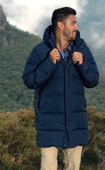 Anaconda Cape men’s long line puffer jacket offer