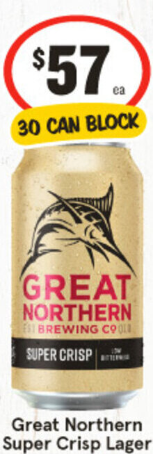 IGA Great Northern Super Crisp Lager offer