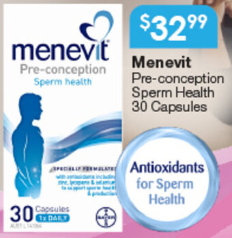 Menevit Pre-conception Sperm Health 30 Capsules