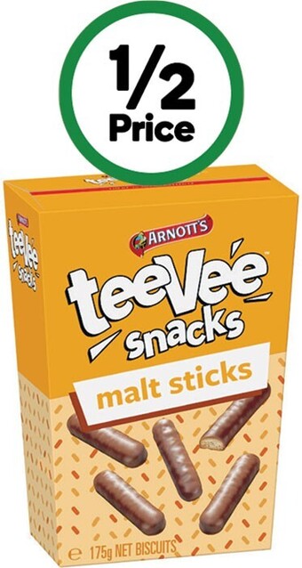 Woolworths Arnott’s tee vee snacks 175g offer