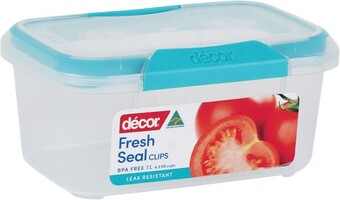 Woolworths Decor fresh seal clips oblong 1 litre offer