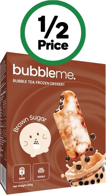 Bubbleme. bubble tea frozen dessert 320g pk 4 – from the freezer
