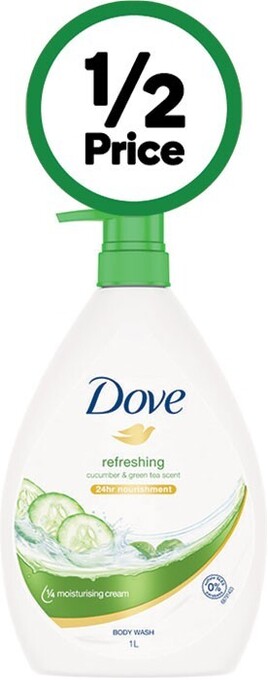 Woolworths Dove body wash 1 litre offer