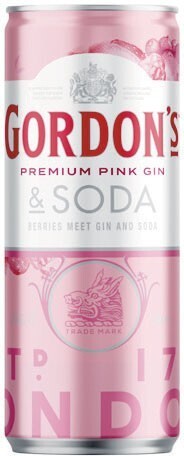 Woolworths Gordon’s pink gin & soda cans 4x250ml offer