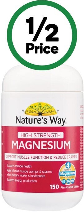 Woolworths Nature's way magnesium tablets pk 150~ offer