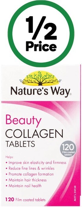 Woolworths Nature's way beauty collagen tablets pk 120~ offer