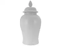 LivingStyles Hassan Ceramic Temple Jar, Large, Matte White offer