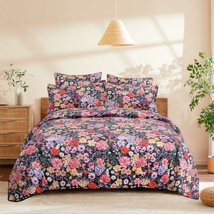 Koo daphne quilted velvet coverlet set offer at Spotlight