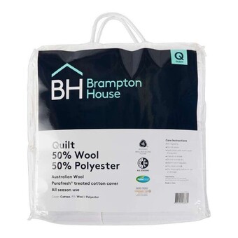Spotlight Brampton house 50% wool 50% polyester quilt offer