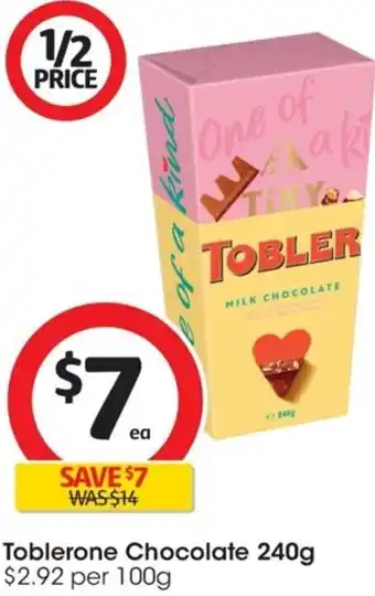 Coles Toblerone Chocolate 240g offer